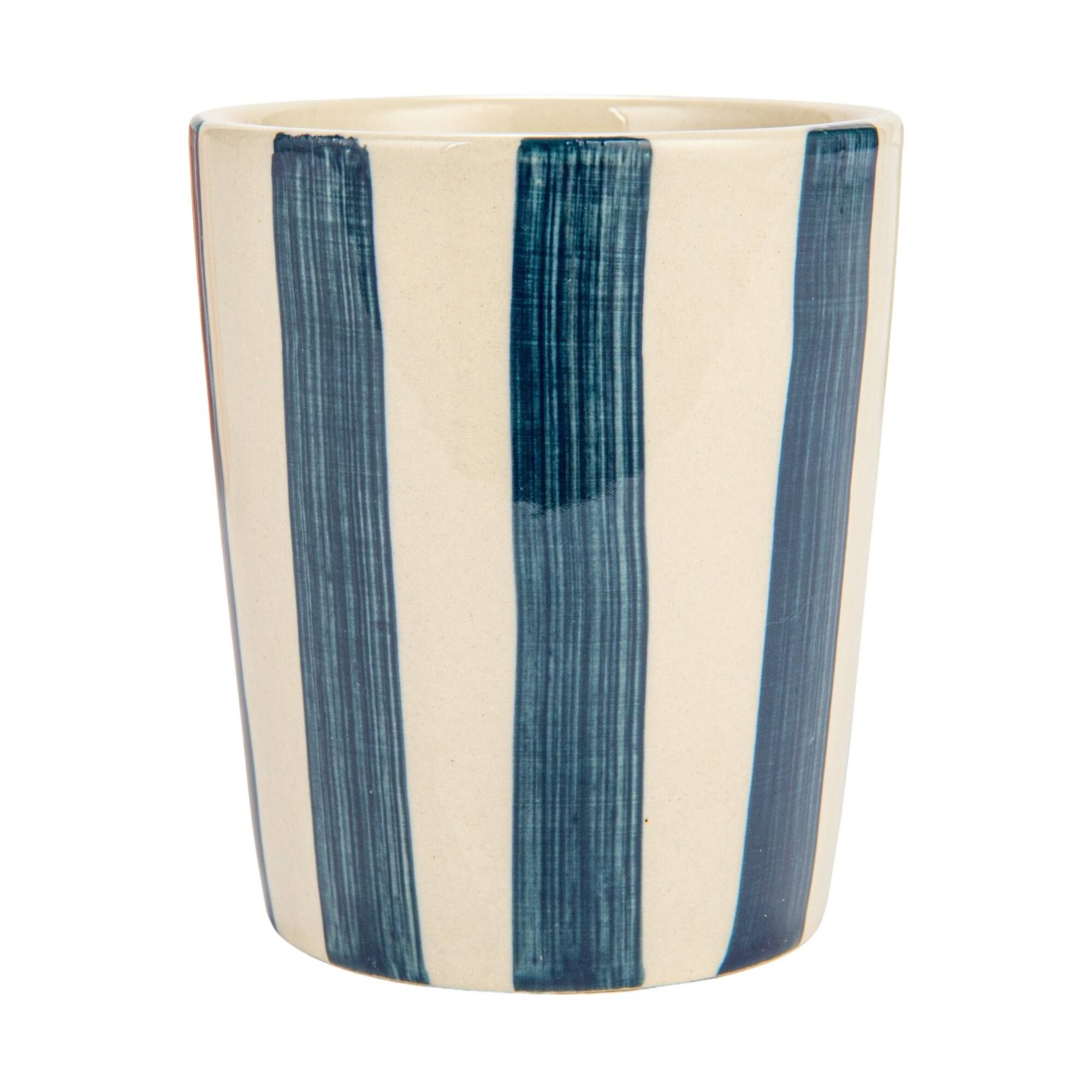 Hello Honey® 10oz. Round Striped Stoneware Cups, 12ct.